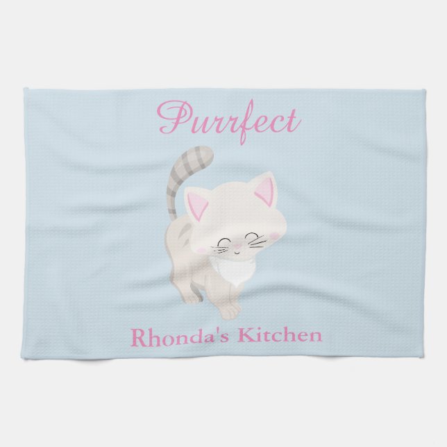 Purrfect Cat Tea Towel (Horizontal)
