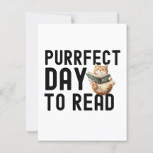 Purrfect Day To Read Cat Bookworm Quote