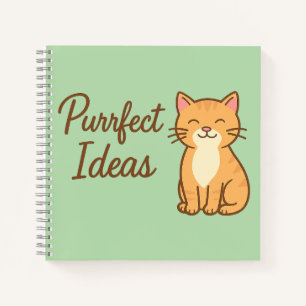 Purrfect Ideas – Colorful Cute Cat Notebook Cover