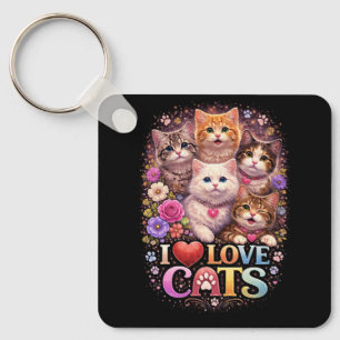 Purrfect Little Hearts Key Ring