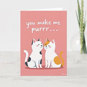 Purrfect Love Cute Cats Card