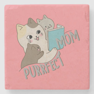 Purrfect Mum Stone Coaster