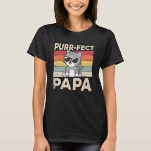 Purrfect Papa Cat Dad Cats Owner Pet Animals Grap T-Shirt