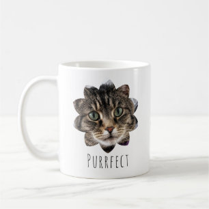 Purrfect Personalised Paw Cat Photo Mug