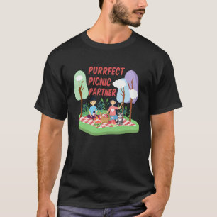 Purrfect Picnic Partner Funny Summer Vacation Trip T-Shirt