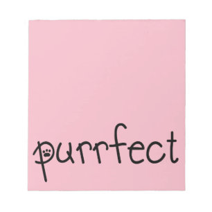 Purrfect Pink Note pad for any Cat lover