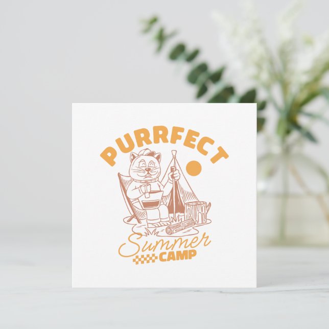 Purrfect Summer Camp – Vintage Cat (Standing Front)