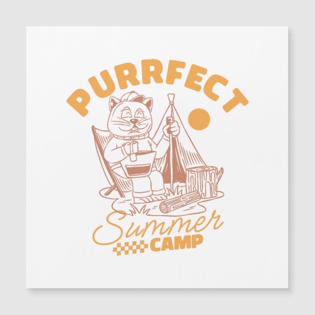 Purrfect Summer Camp – Vintage Cat (Front)