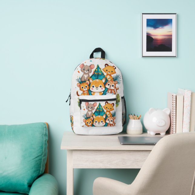 Purrfect Threads: Adorable Kitten Collection Printed Backpack (Insitu)