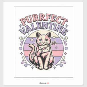 Purrfect Valentine Cat Valentine Love Vintage Vect