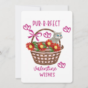 Purrfect Valentine Wishes Holiday Card