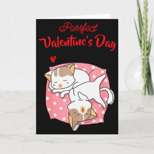 Purrfect Valentines Day Adorable Cats Card