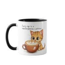 Purrfection in Every Sip - Cute Cat Latte Mug