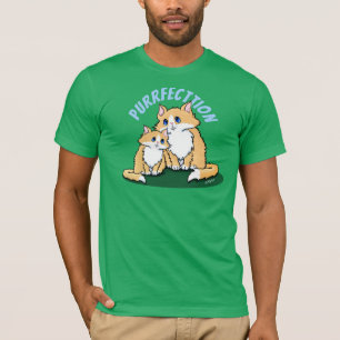 Purrfection Kitty Love Mens Dark Sweatshirt T-Shirt