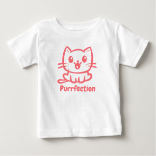 Purrfection, Very Cute Anime Cat Baby T-Shirt