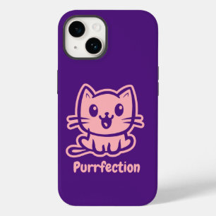 Purrfection, Very Cute Anime Cat Case-Mate iPhone 14 Case