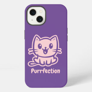 Purrfection, Very Cute Anime Cat iPhone 13 Case