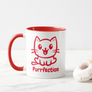 Purrfection, Very Cute Anime Cat Mug