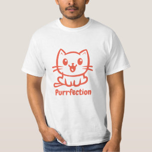 Purrfection, Very Cute Anime Cat T-Shirt