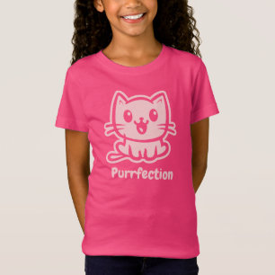 Purrfection, Very Cute Anime Cat T-Shirt