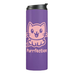 Purrfection, Very Cute Anime Cat Thermal Tumbler