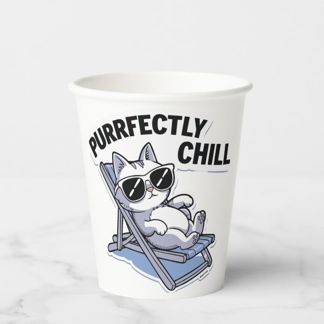 Purrfectly Chill Paper Cup Craft (Front)