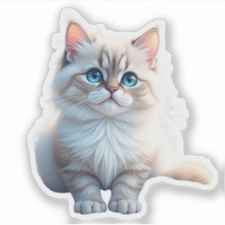 “Purrfectly Cute – Funny Cat Sticker”