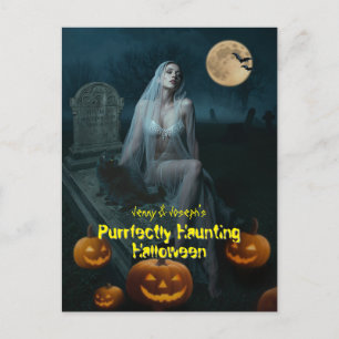Purrfectly Haunting Halloween Postcard