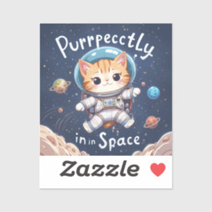 Purrfectly in Space Cat Astronaut Cute Kawaii