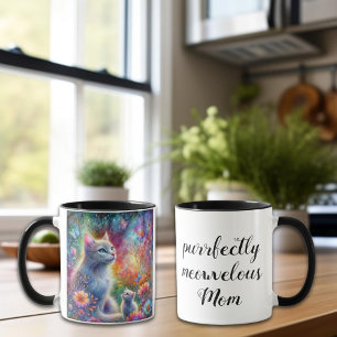 Purrfectly Meowvelous Colourful Cat Mother's Day Mug