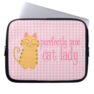 Purrfectly Sane Cat Lady Laptop Sleeve
