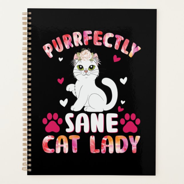 Purrfectly Sane Cat Lady Planner (Front)