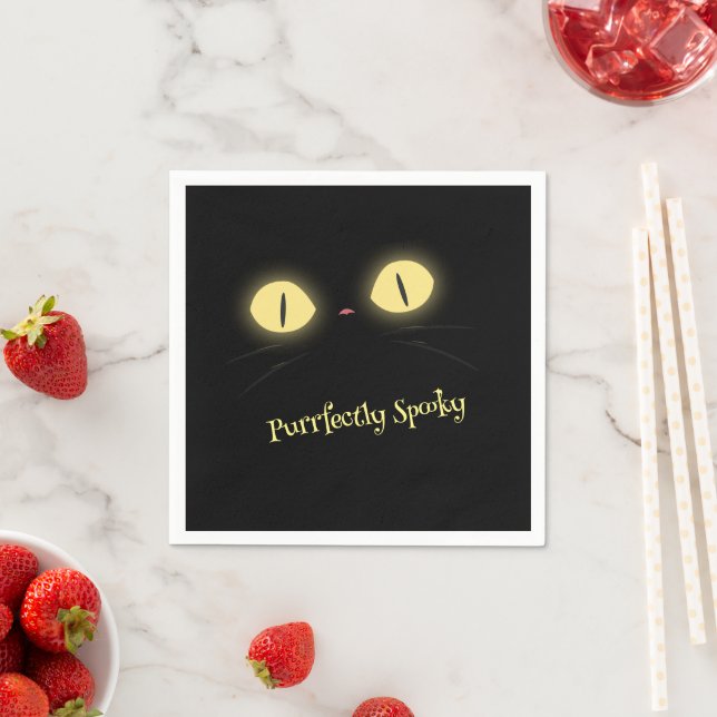 Purrfectly Spooky Cat Lovers  Napkin (Insitu)