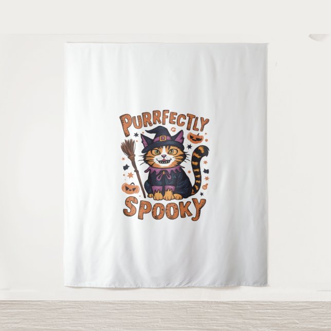 Purrfectly Spooky Tapestry (Front)