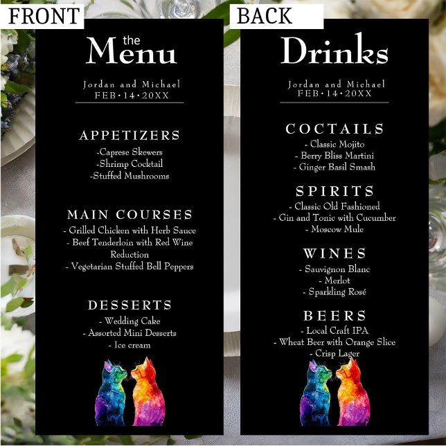 🌈  Purrfectly Yours: A Rainbow Love  Menu (🌈 Purrfectly Yours: A Rainbow Love Menu, double sided)