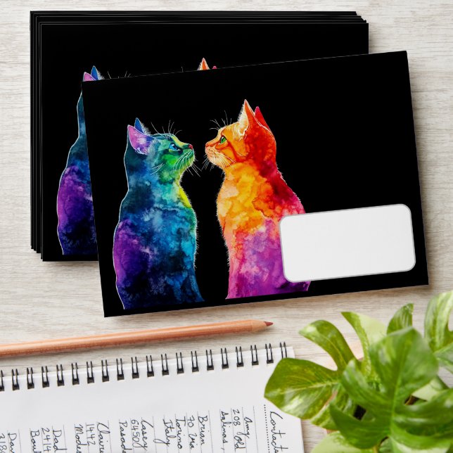 “Purrfectly Yours: A Rainbow Love Story  Envelope (Stacked)