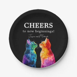 “Purrfectly Yours: A Rainbow Love Story  Paper Plate