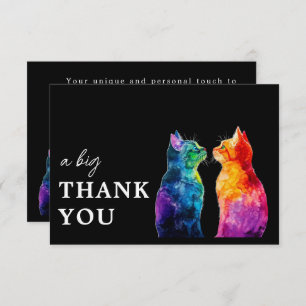 🌈  Purrfectly Yours: Purrfectly Big Thank You Card