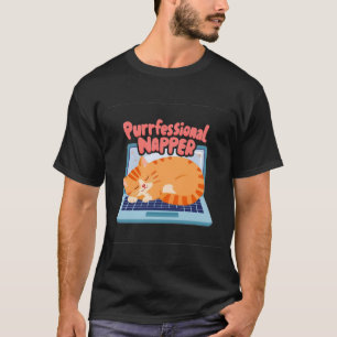 Purrfessional Napper Cat Humor T-Shirt