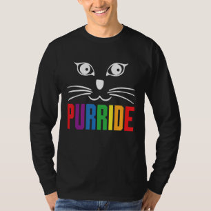 Purride  Cat Face Gay Lgbt Pride For Women Men App T-Shirt