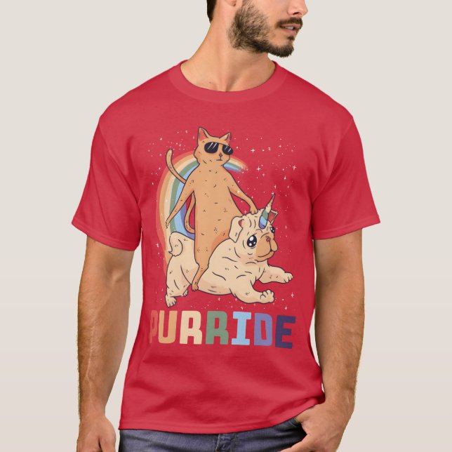 Purride Cat Funny Cat Gift friends T-Shirt (Front)