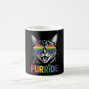 Purride Cat Gay Lesbian Rainbow LGBTQ Ally Pride Coffee Mug