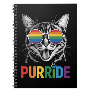 Purride Cat Gay Lesbian Rainbow LGBTQ Ally Pride Notebook