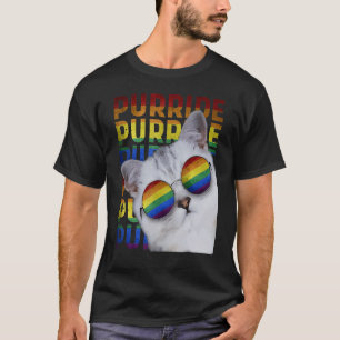 Purride Cat Lgbt Gay Pride Cat  Kitty 1 T-Shirt