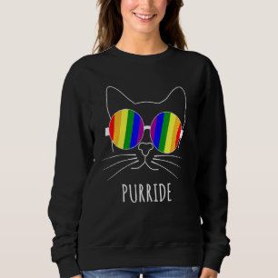Purride Cat Lgbt Gay Pride Lesbian Bisexual Transs Sweatshirt