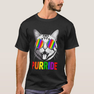 Purride Cat Lgbtq Ally Cat T-Shirt