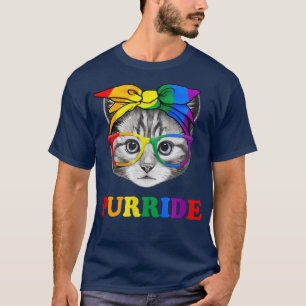 Purride Cat Lover Pride Month Gay Rights Rainbow C T-Shirt