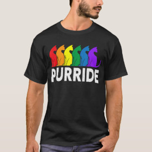 Purride Cat Lover Pride Month Gay Rights Rainbow C T-Shirt
