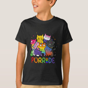 Purride Cat Pride Ally Lgbt Rainbow Animal Lovers  T-Shirt
