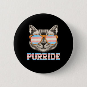 Purride Cat Pride LGBT Transgender Flag Trans Pet 6 Cm Round Badge